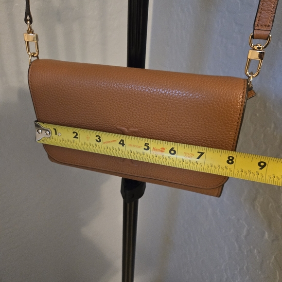 Tory Burch Thea Flat Wallet Crossbody (Classic Tan) - Picture 7 of 13